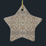 Ornement Étoile En Céramique Love Hearts Sea Shells, Romantic Exotic Tropical<br><div class="desc">Love Hearts,  Sea Shells,  Romantic Exotic Tropical</div>