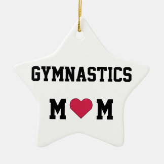Ornement Étoile En Céramique Maman de gymnastique