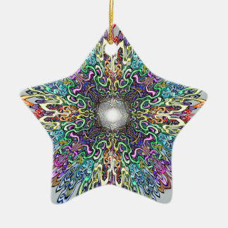 Ornement Étoile En Céramique Mandala