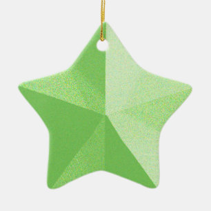 Ornement Étoile En Céramique Modèle d'ornement de Noël en forme d'étoile verte
