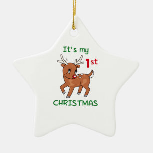 ORNEMENT ÉTOILE EN CÉRAMIQUE MON PREMIER NOËL
