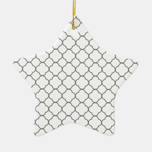 Ornement Étoile En Céramique Motif Quatrefoil classique
