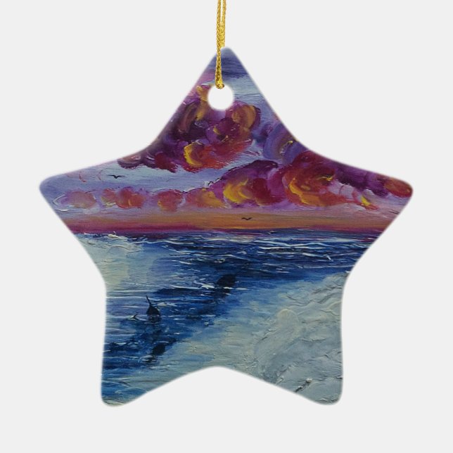 Ornement Étoile En Céramique Narwhals dans l'Arctique (Devant)