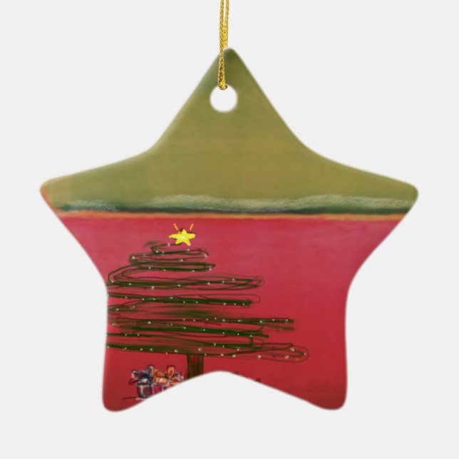 Ornement Étoile En Céramique Noël (Devant)