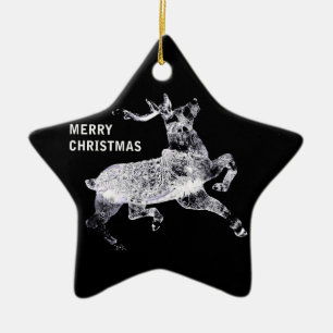 Ornement Étoile En Céramique Noël GCU d'extracteur de traîneau