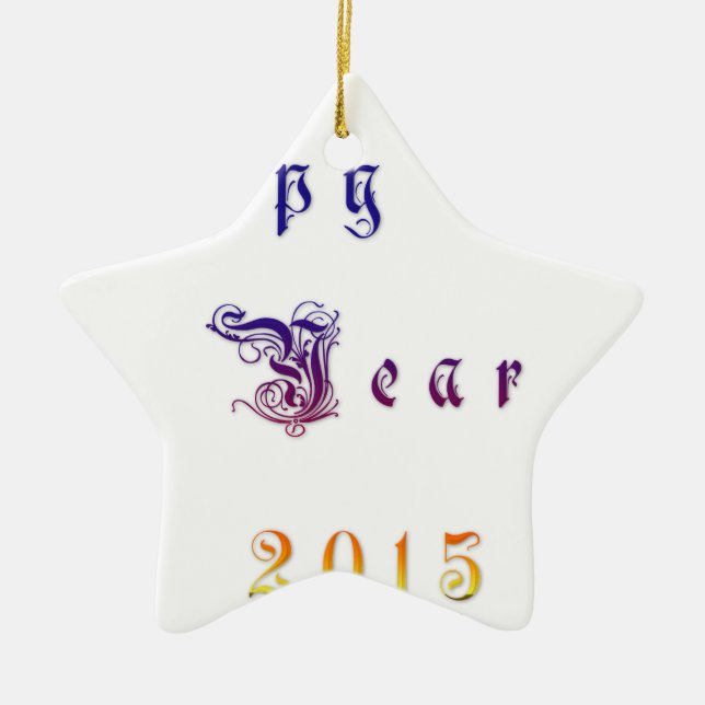 Ornement Étoile En Céramique Nouvel An Hakuna Matata souhaite à Hakuna Matata 2 (Devant)