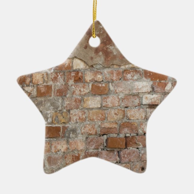 Ornement Étoile En Céramique Old Brick (Devant)
