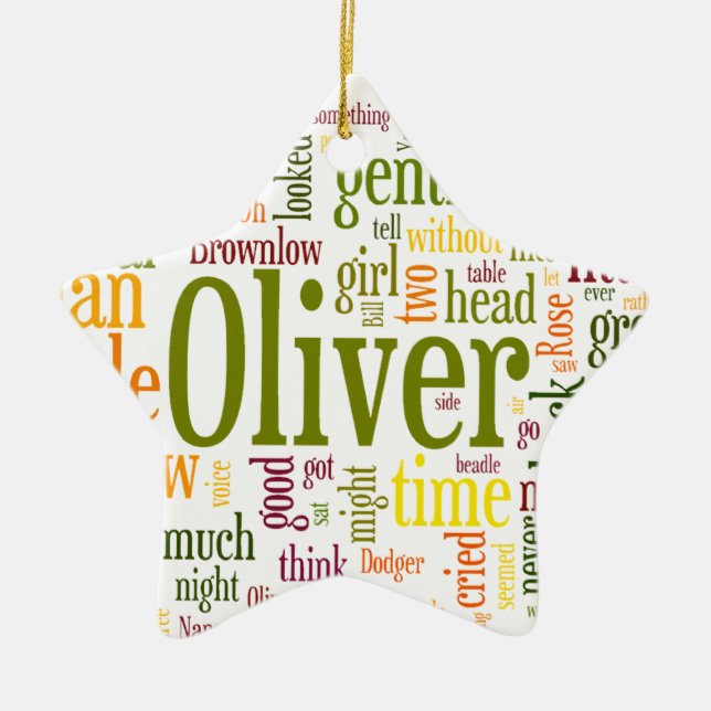 Ornement Étoile En Céramique Oliver Twist (Devant)