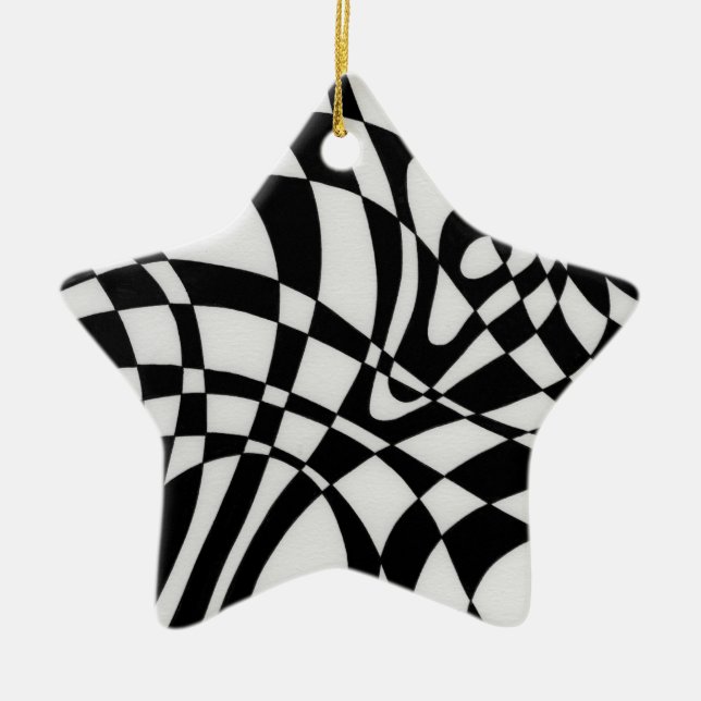 Ornement Étoile En Céramique Optique #1a par Michael Moffa (Devant)
