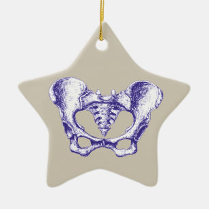 Ornement Étoile En Céramique Os du bassin humain