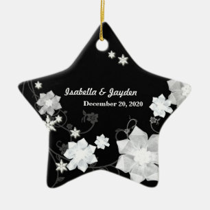 Ornement Étoile En Céramique Our First Christmas Together Wedding Couple Gift
