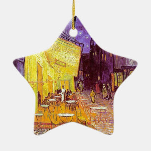 Ornement Étoile En Céramique Peinture impressionniste de café de Van Gogh