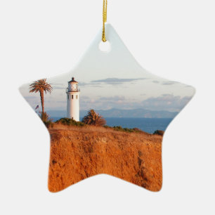 Ornement Étoile En Céramique Phare de Palos Verdes