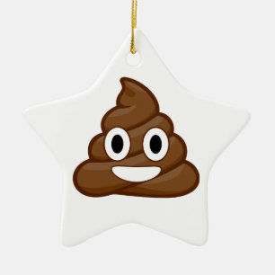 Ornement Étoile En Céramique poop emoji