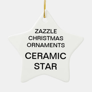 Ornement Étoile En Céramique Porcelaine personnalisée Star Arbre de Noël Orneme