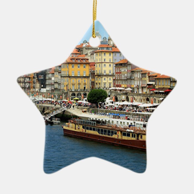 Ornement Étoile En Céramique Porto, Portugal (Devant)