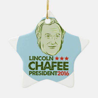 Ornement Étoile En Céramique Président 2016 de Lincoln Chafee