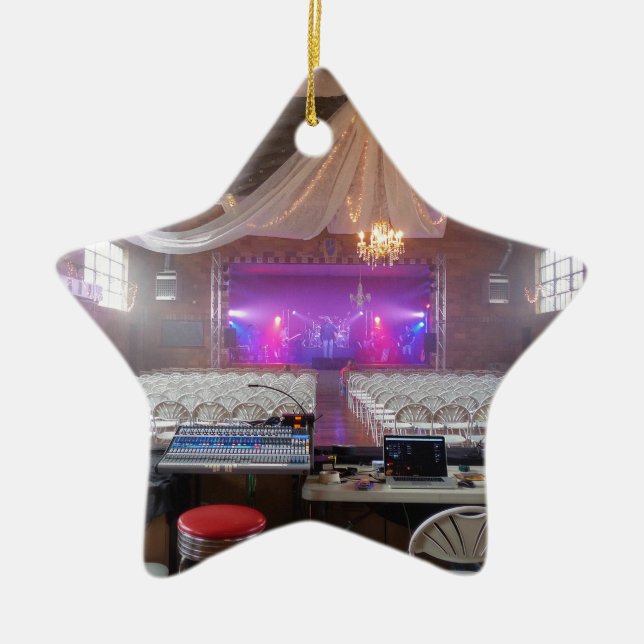 Ornement Étoile En Céramique Prêt pour un concert (Devant)