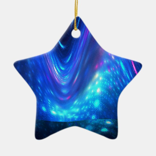 Ornement Étoile En Céramique Qaanaaq - Lumières du Nord (Devant)