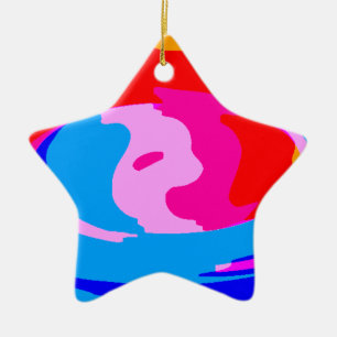 Ornement Étoile En Céramique Rainbow magic