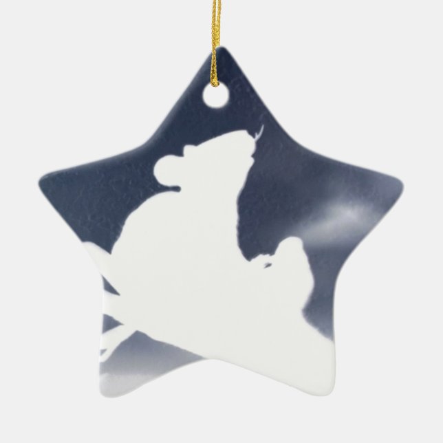 Ornement Étoile En Céramique Rat (Devant)