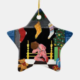 Ornement Étoile En Céramique Recherche de l'ornement de Père Noël