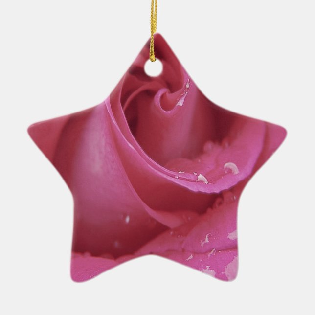 Ornement Étoile En Céramique Rose rose rose (Devant)