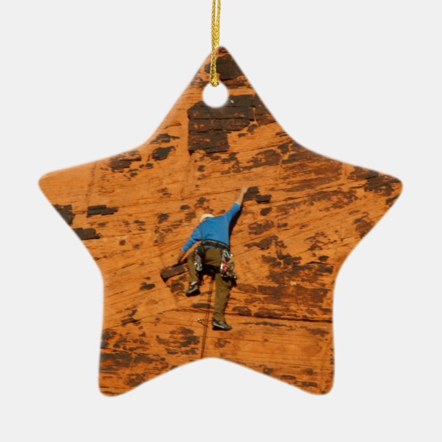 Ornement Étoile En Céramique S'élever sur les roches rouges (Devant)