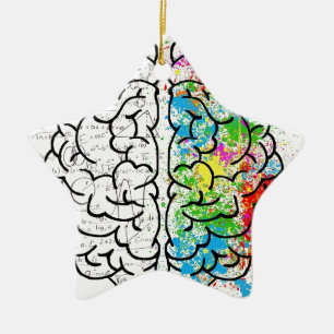 Ornement Étoile En Céramique série de cerveau