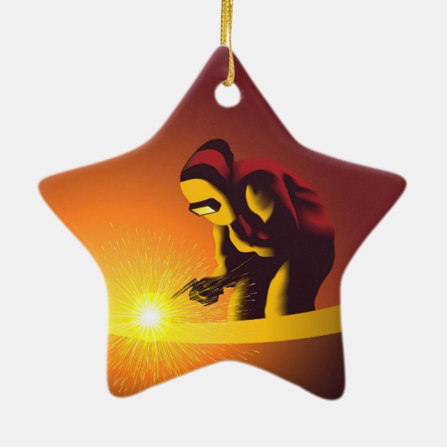 Ornement Étoile En Céramique Soudage (Dos)