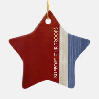 Ornement Étoile En Céramique Soutenez notre patriotique militaire de troupes et