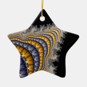 Ornement Étoile En Céramique Spine_fractal