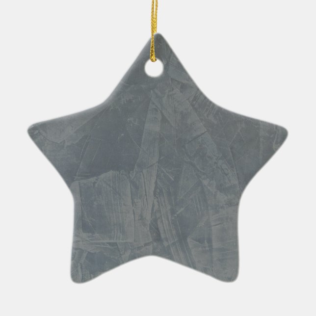 Ornement Étoile En Céramique Suède Gris (Devant)