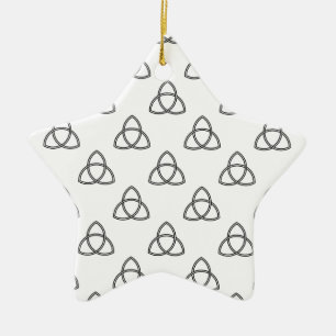 Ornement Étoile En Céramique Symbole Triquetra Vesica