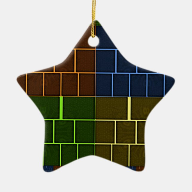 Ornement Étoile En Céramique Toile murale (Devant)