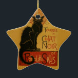 Ornement Étoile En Céramique Tournee de Conversation Noir Chat noir<br><div class="desc">Tournee de Conversation Noir - Cabaret européen Vintage,  Salle de Musique,  Danse,  Divertissement Publicité</div>