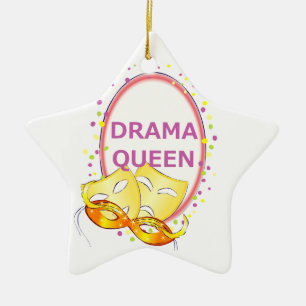Ornement Étoile En Céramique Tragédie de comédie de masques de théâtre de l