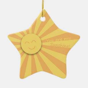 Ornement Étoile En Céramique Tu es mon Soleil !