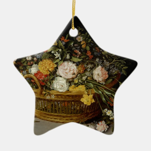 Ornement Étoile En Céramique Un panier des fleurs - Jan Brueghel le plus jeune (Devant)
