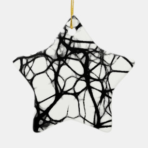 Ornement Étoile En Céramique Web neuronal 1