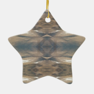 Ornement Étoile En Céramique Wildlife Leopard Wild Animal Pattern