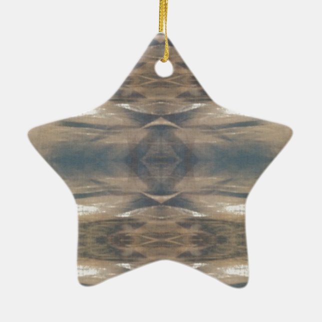 Ornement Étoile En Céramique Wildlife Leopard Wild Animal Pattern (Dos)