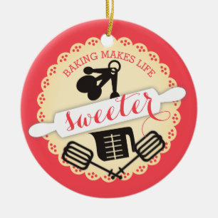 Ornement fait sur commande de Noël de cuisson