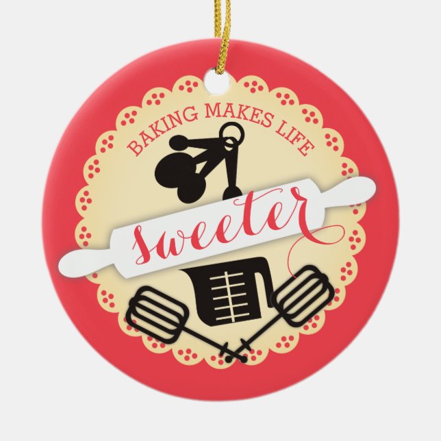 Ornement fait sur commande de Noël de cuisson (Devant)
