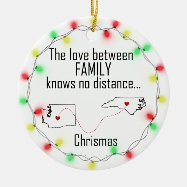 Ornement familial de la Caroline du Nord de Washin (Devant)