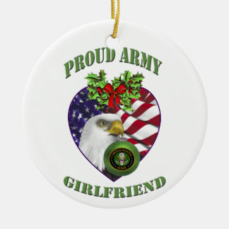Ornement fier de Noël d'amie d'armée