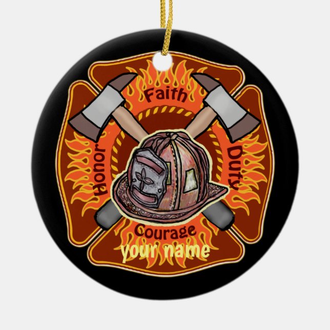 Ornement Flammes des pompiers (Devant)