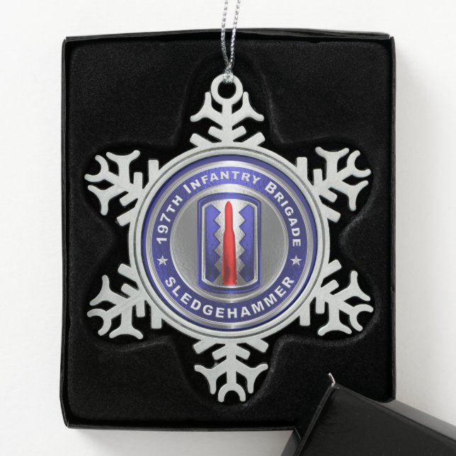 Ornement Flocon De Neige 197e brigade d'infanterie (Boîte)