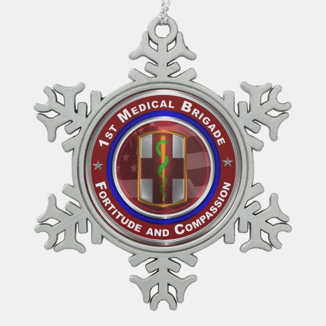 Ornement Flocon De Neige 1st Brigade médicale Keepsake (Devant)