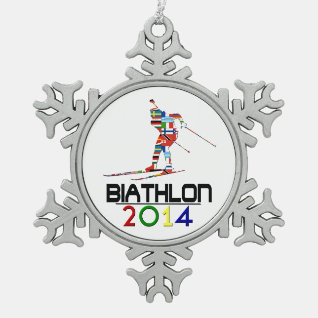 Ornement Flocon De Neige 2014 : Biathlon (Devant)